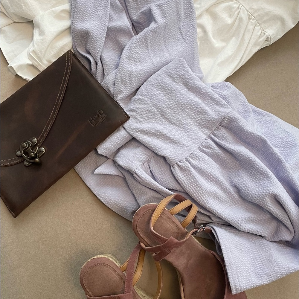 Maxi dress with tiered with ruffles; VERY cute on